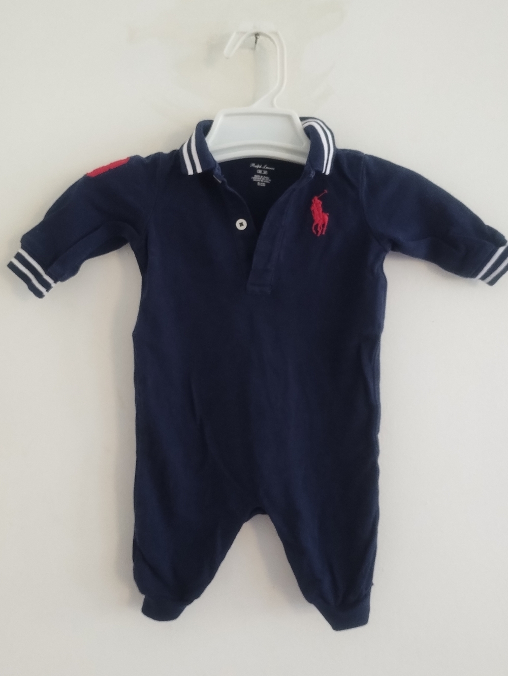 Ralph Lauren Navy Polo Onesie Romper 3 Month Baby One Piece